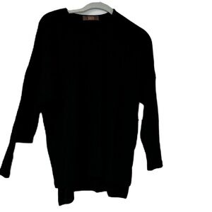Shift woman's S cropped ribbed black statement sleeve top business casual work